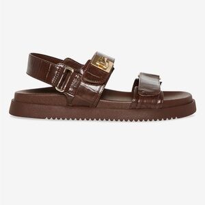 Steve Madden Mona Sandal brown croc lightly used with box size 6.5